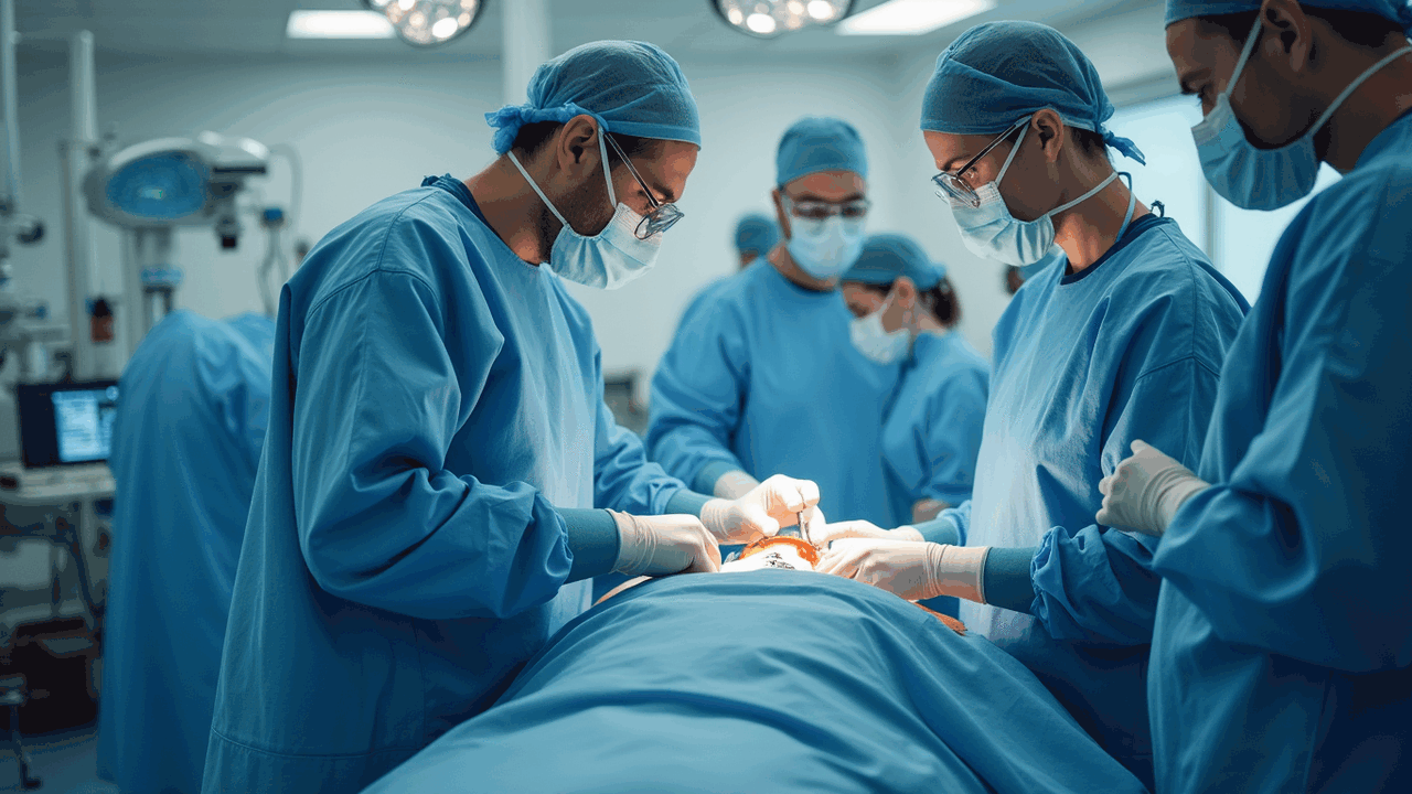 Хирурги Республиканской клинической больницы Ка...