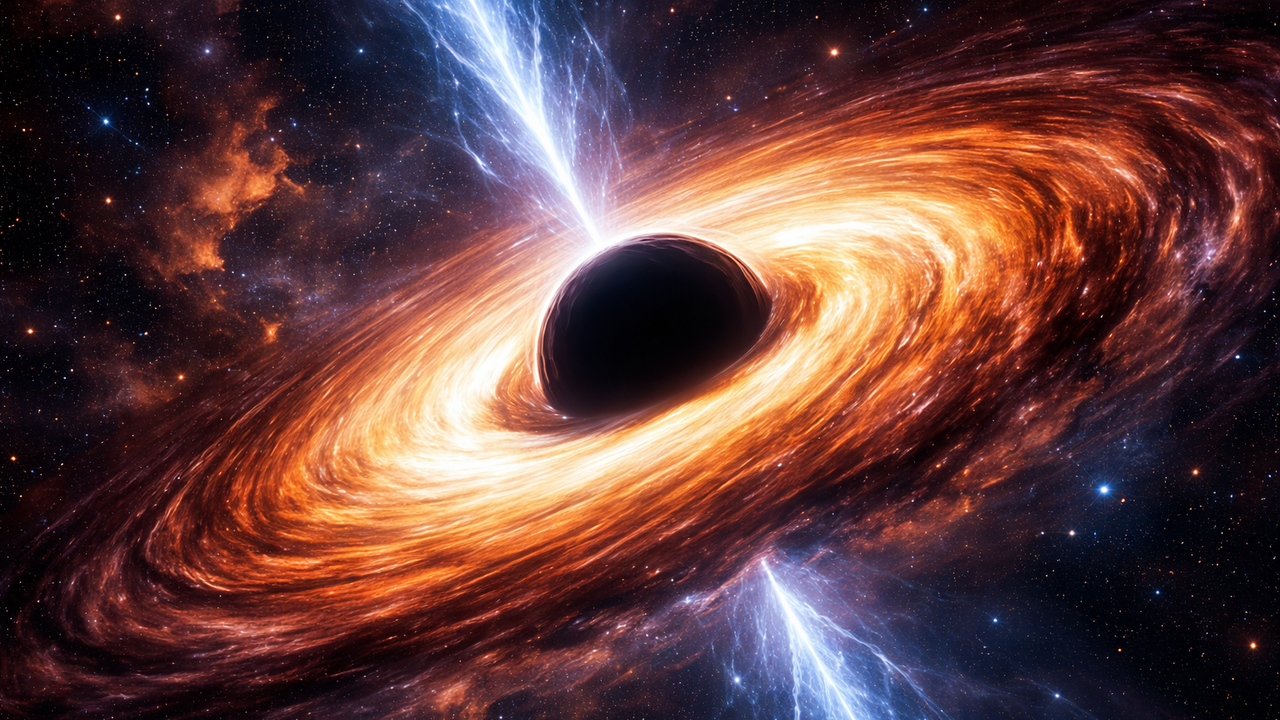 Согласно современным теориям, чёрные дыры могут...