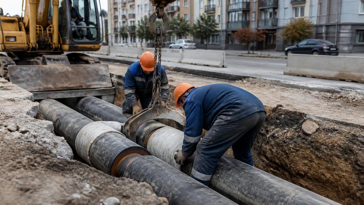 В Нижнекамске началась плановая замена тепловых...