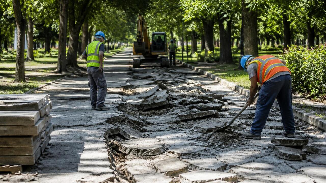 В Казани началось благоустройство сквера «Тебри...