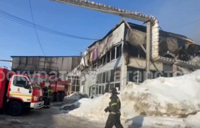 В Казани потушили пожар на складе бытовой химии