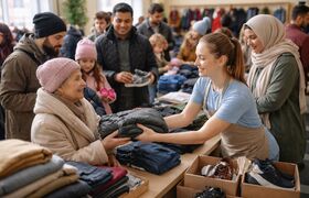 В Казани открылся пункт выдачи бесплатной одежд...